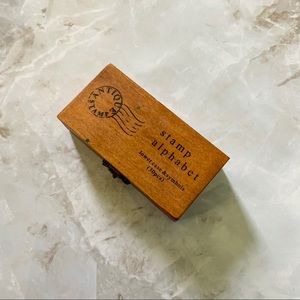 Antique lowercase alphabet stamps